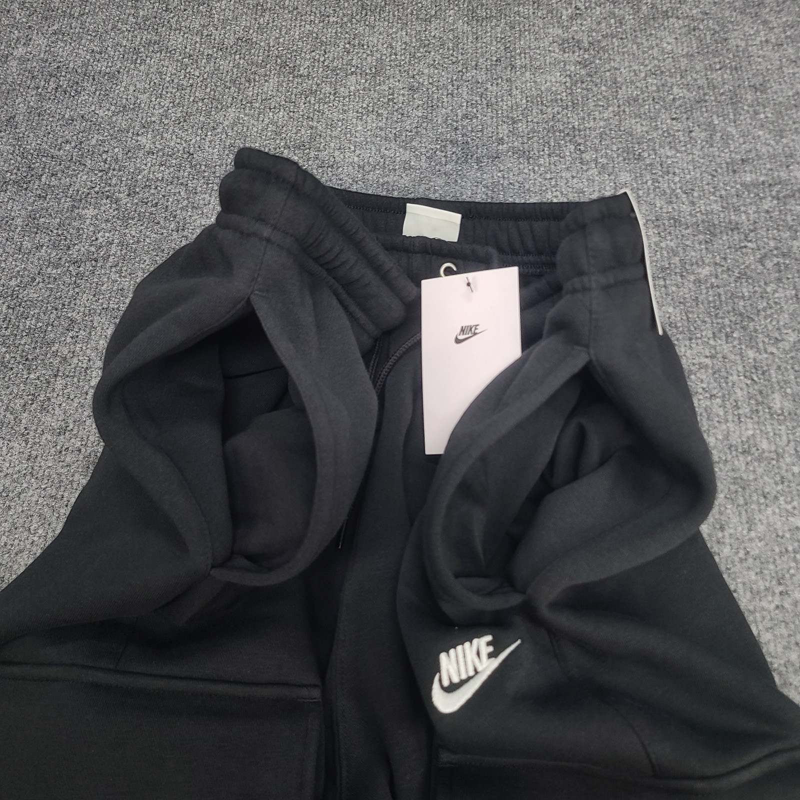 Nike Pants Mens Large Black Futura Club Fleece Cargo Cuff Brushed Jogger Sweats