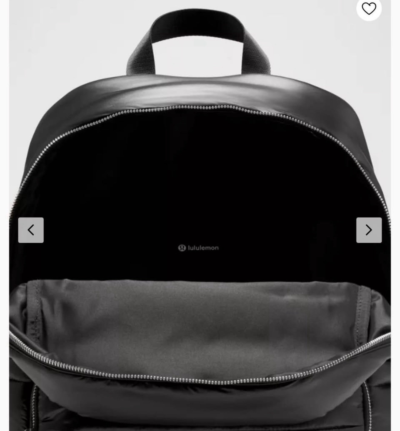 lululemon Everywhere Backpack 22L Wunder Puff Black Zip Adjustable Pockets NWT