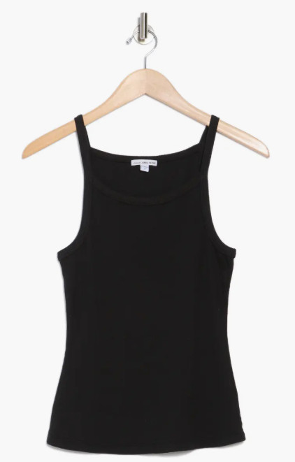James Perse Cotton Rib Cami Tank Black,Mineral Size 1(S),2(M),3(L),4(XL) NWT $95
