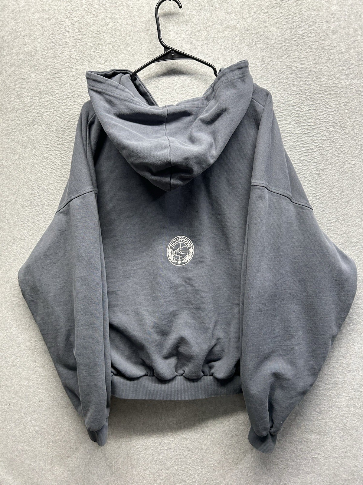 Scuffers Hoodie Mens 2XL Gray Full Zip Everyday Urban Aesthetics Streetwear Logo