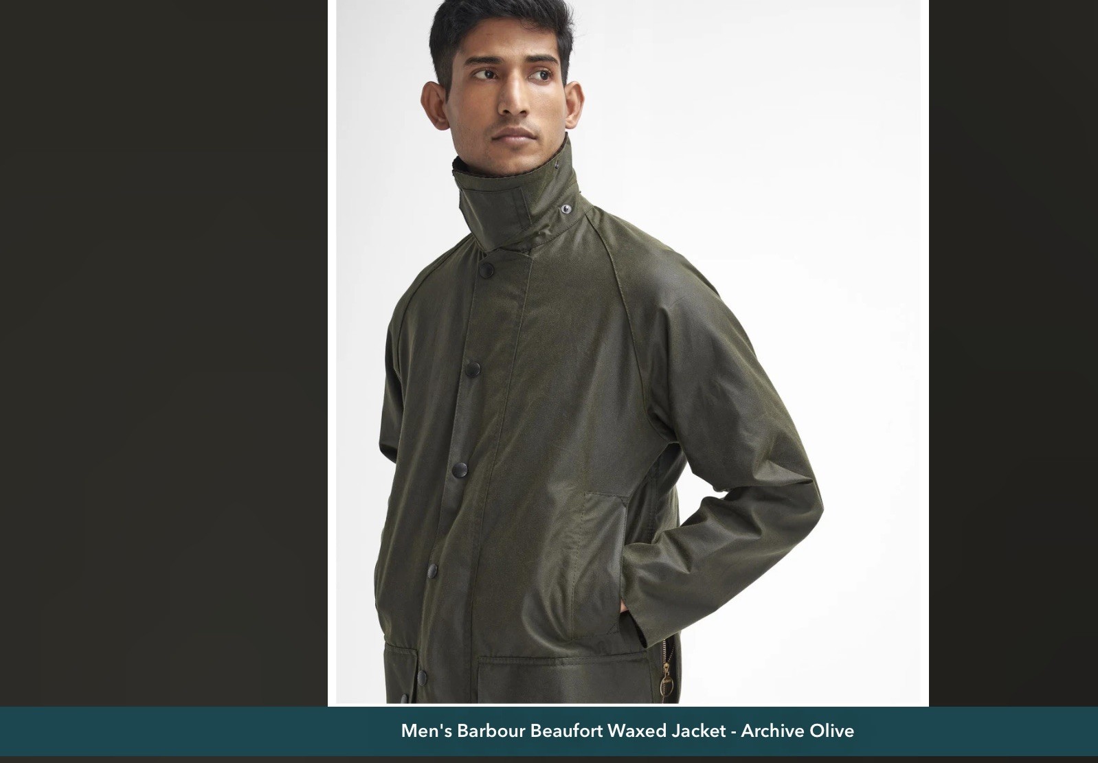 Barbour – Beaufort Waxed Jacket in UK only Archive Olive size 36