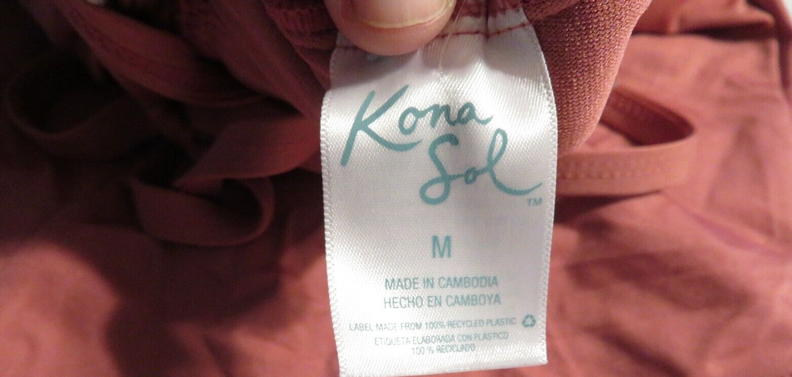 NWT Kona Sol One Piece Bathing Suit Back Cut Out size S