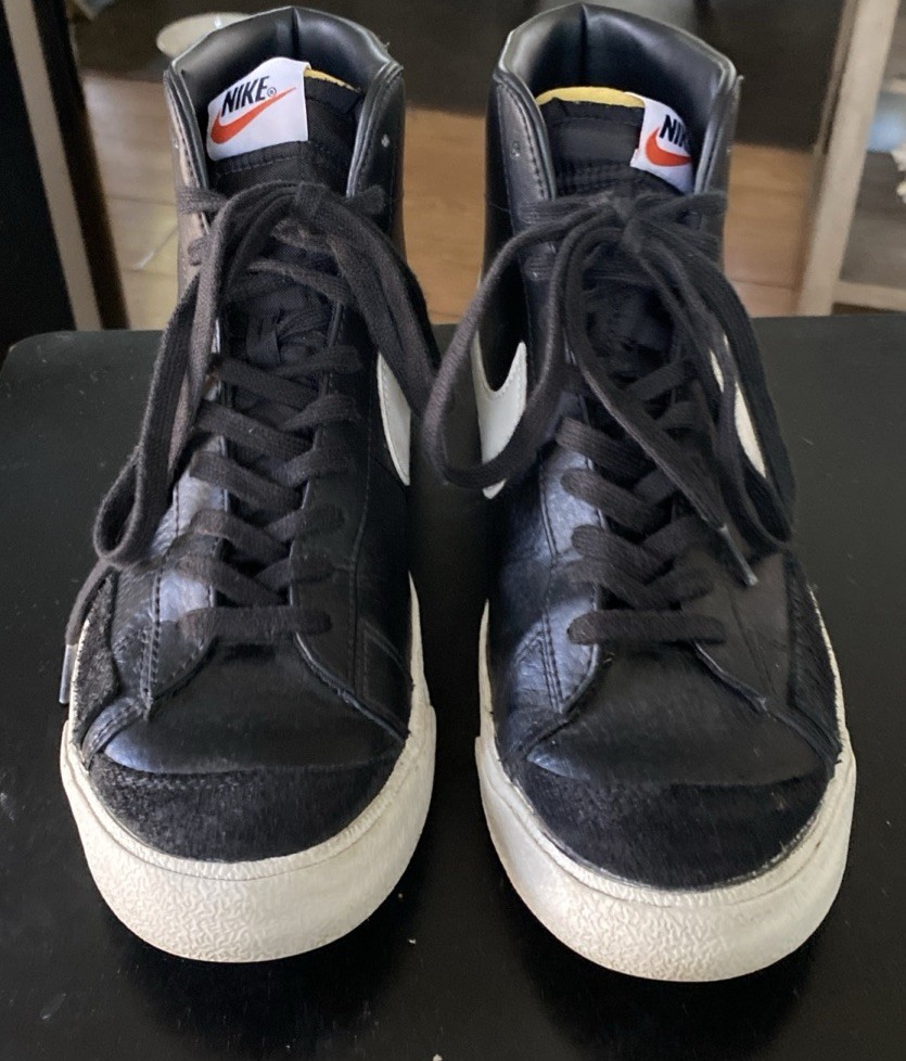 Nike Blazer Mid ’77 Vintage Black/Sail Mid Top Leather Sneaker size US 10