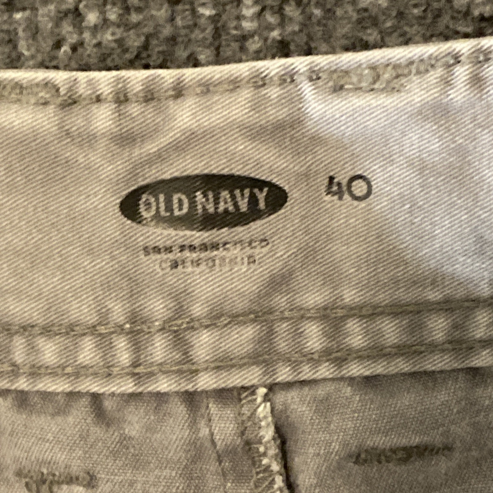 Old Navy Chino Shorts Mens 40 Grey Stone Khaki Preppy Boat Summer Cotton Pockets