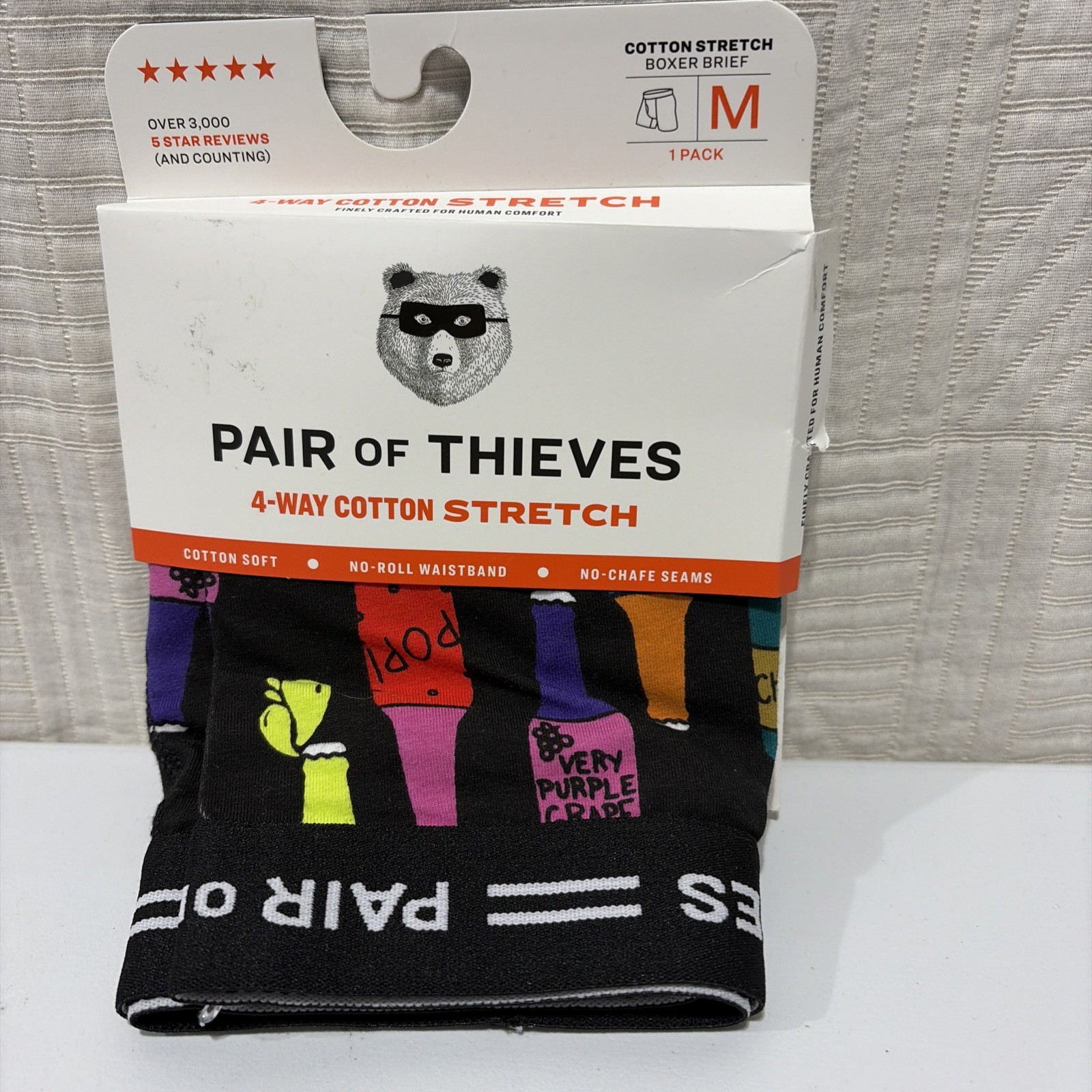 Pair Of Thieves 4 Way Cotton Stretch Boxer Brief M New
