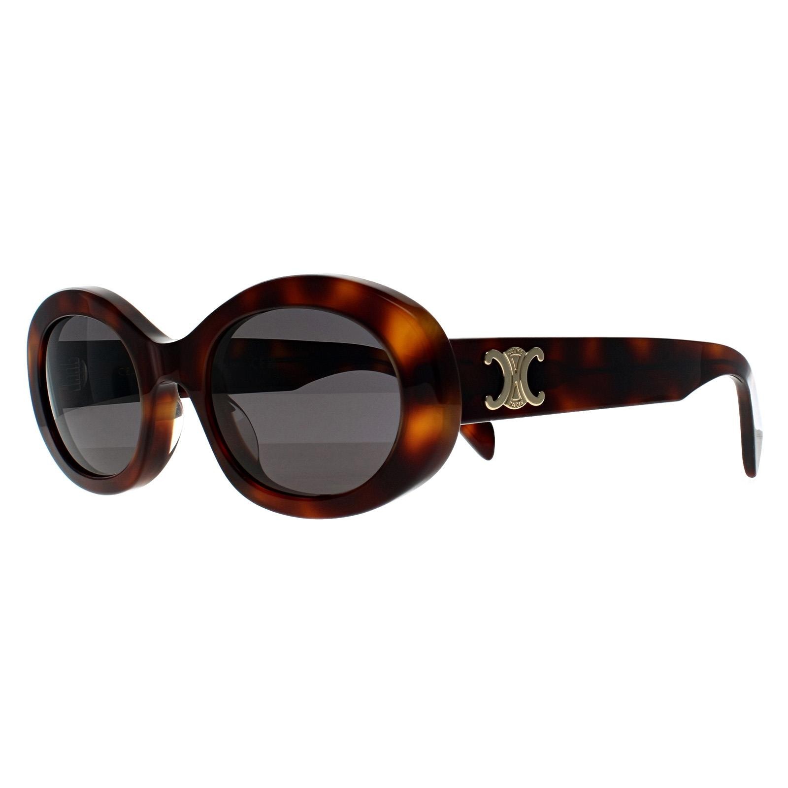 Celine Sunglasses CL40194U Triomphe 53A Shiny Havana Gray
