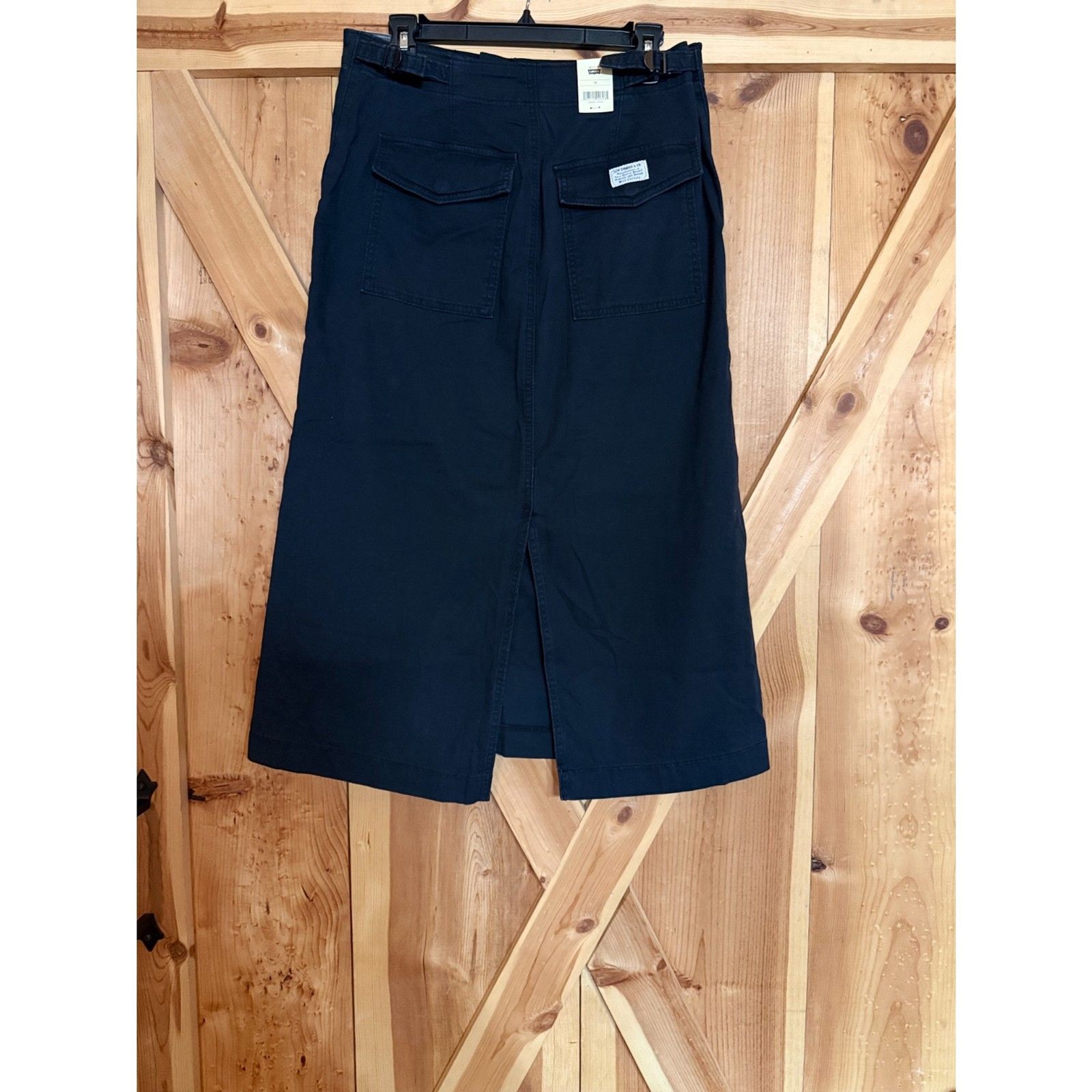 Levis Premium Womens Midi A-Line Skirt Sz 28 NWT Utility Vintage Style90s Cargo