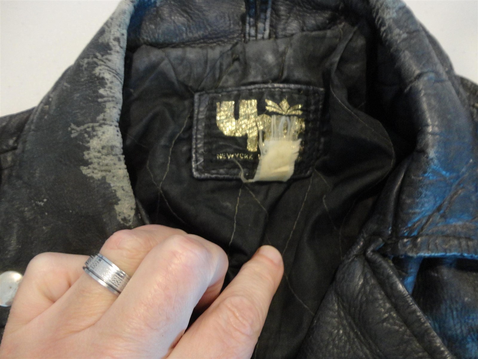 Vtg FILTH Live The Chaos Punks Umr Motorcycle Biker Punk Rock Leather Jacket M