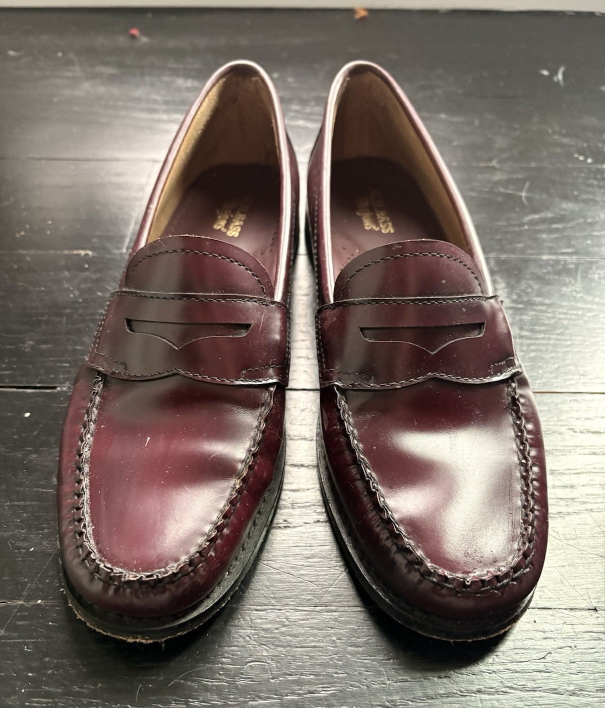 G.H. Bass Weejuns Oxblood Leather Penny Loafers Women’s Size 8