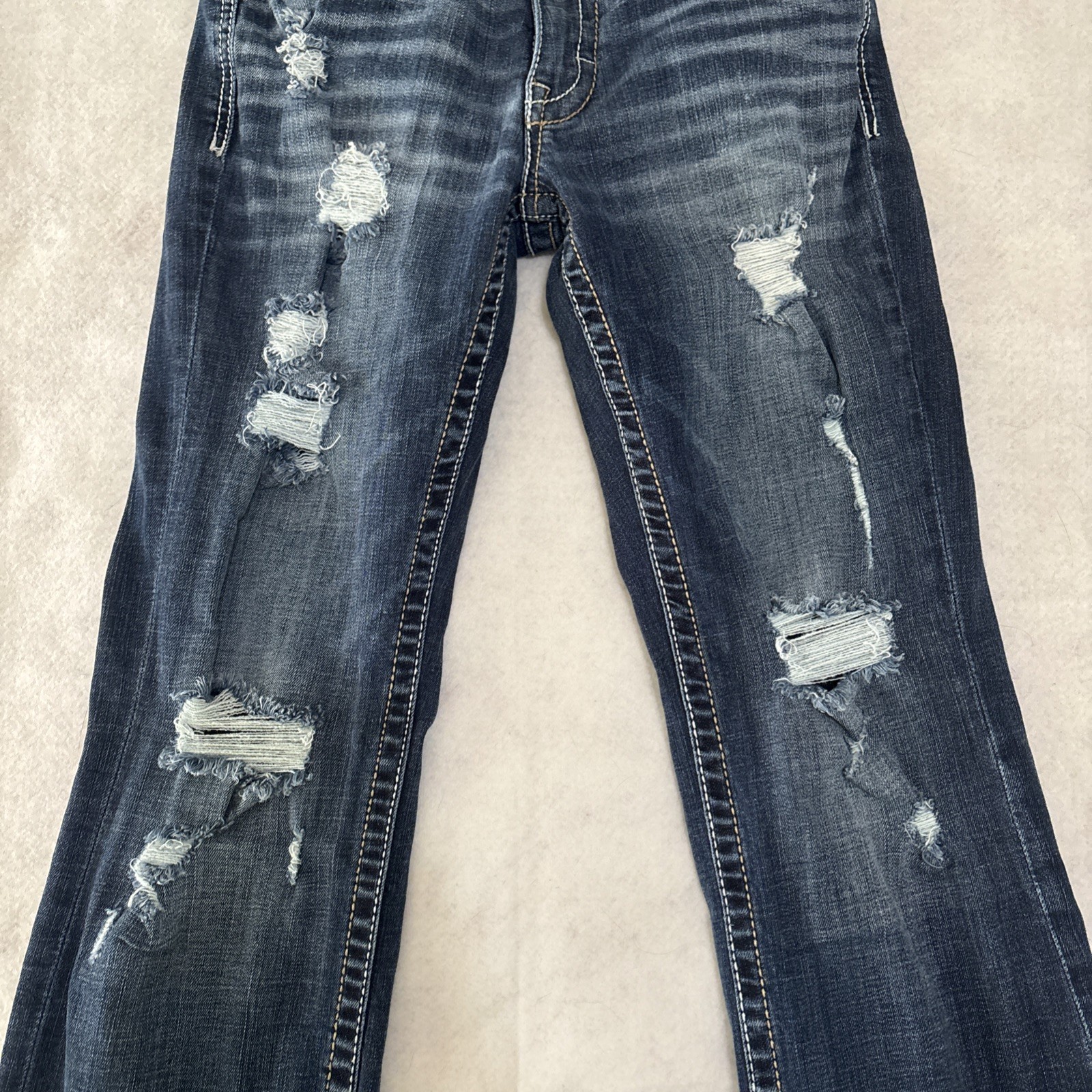 BKE Buckle Jake Jeans Men’s Size 30×32 Distressed Straight Leg Stretch Dark Wash