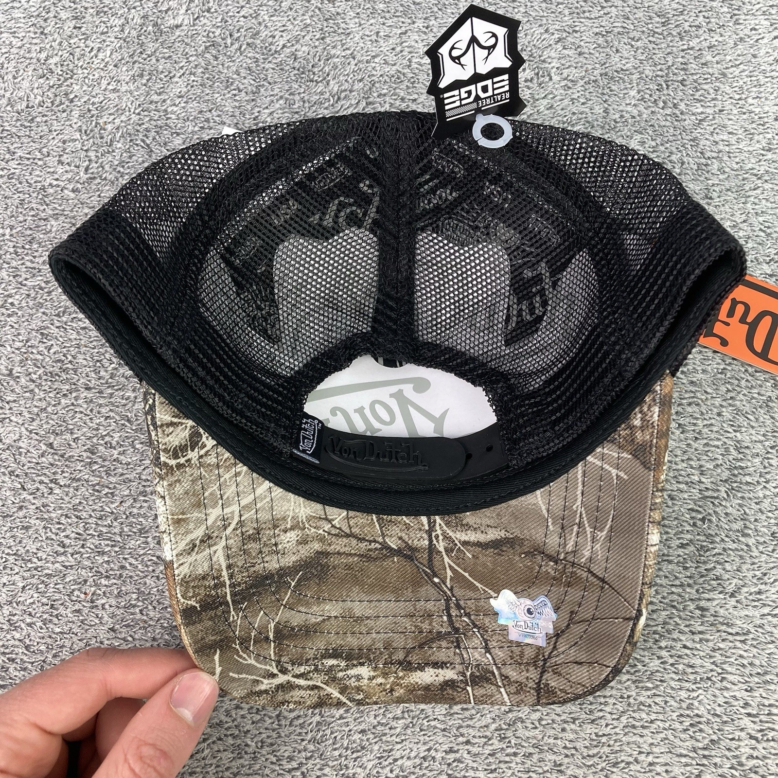 Von Dutch Realtree Edge Trucker Hat Snapback Mesh One Size Adjustable