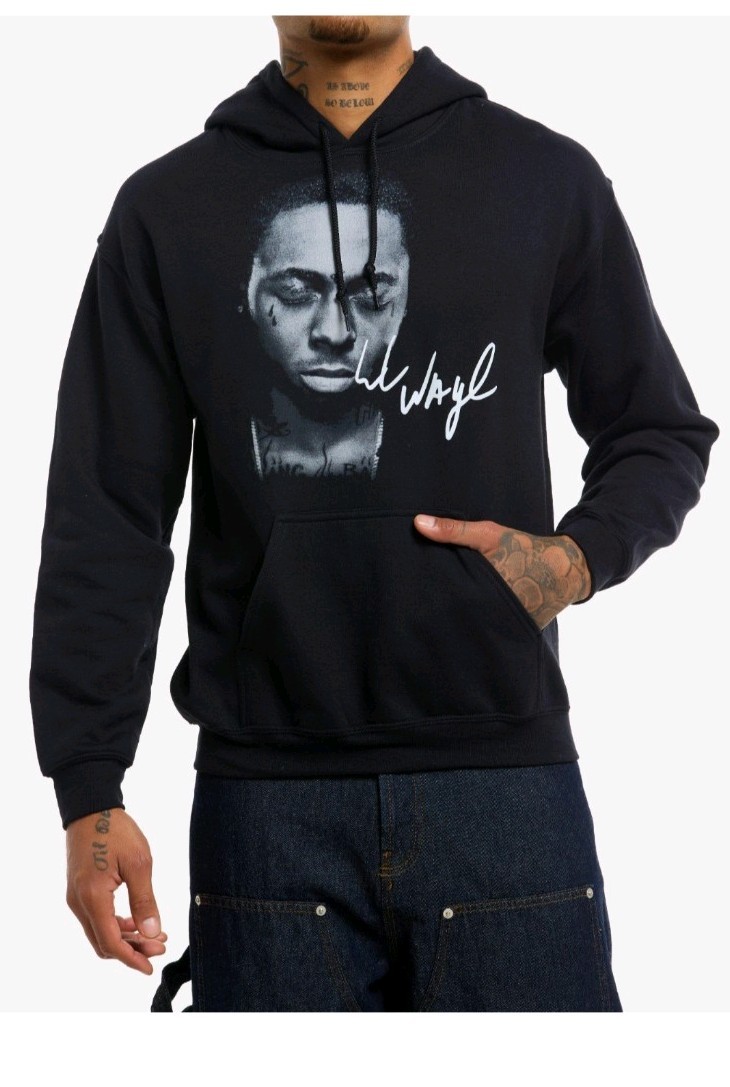 Men’s Lil Wayne Black Pullover Hoodie XL Pockets “THA BEST RAPPER ALIVE”