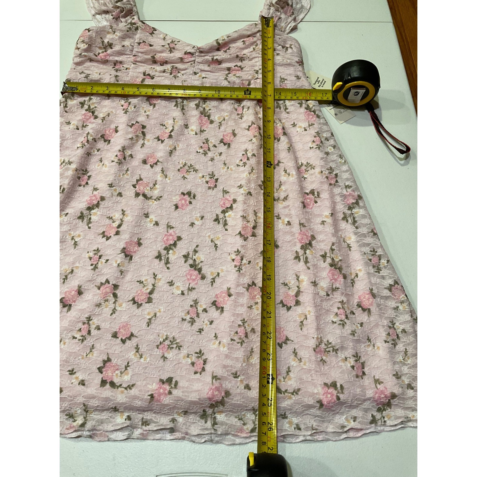 No Boundaries Double Ruffle Ruched Mini Dress, Women’s size XL H-048