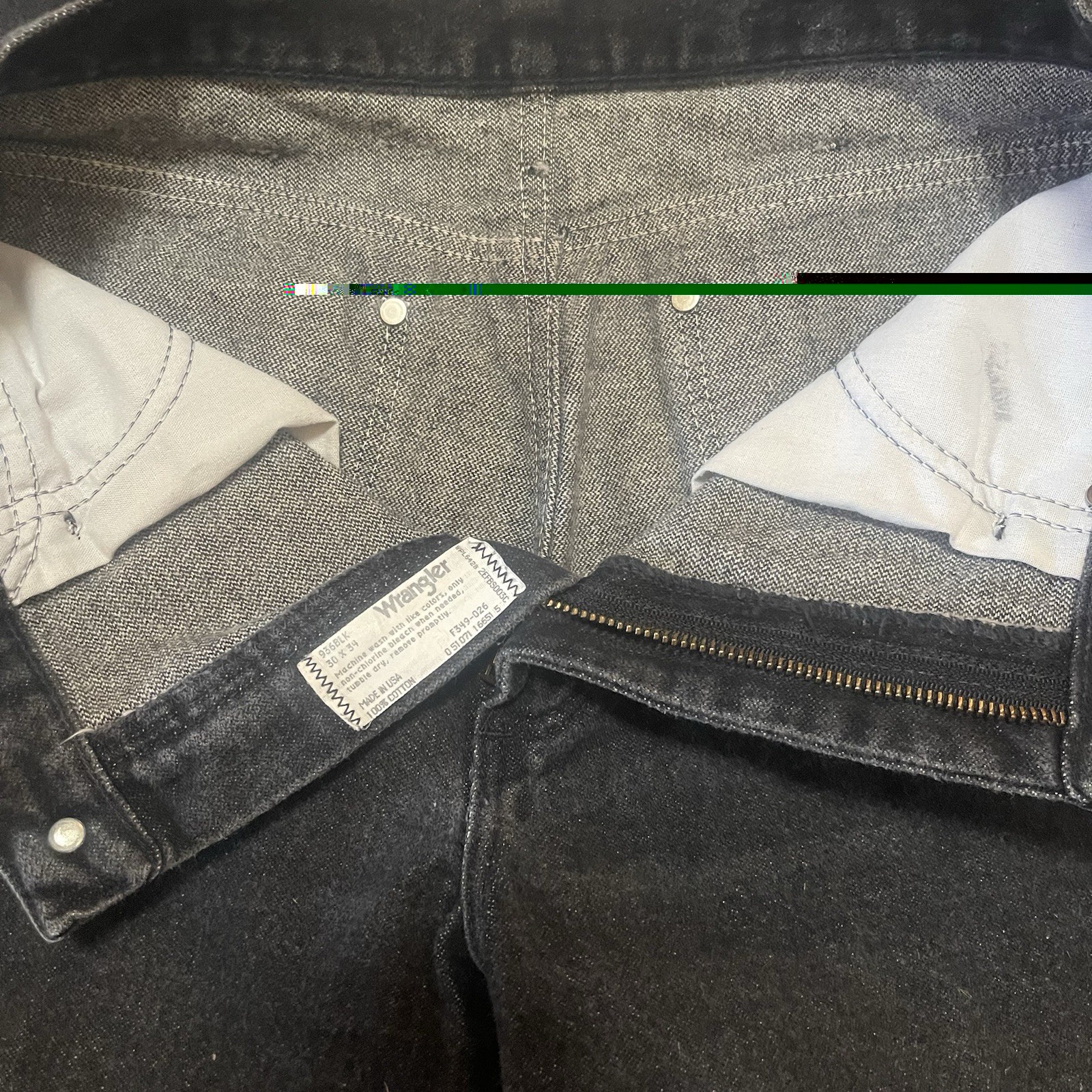 Vintage 90s USA Wrangler 936BLK Cowboy Cut Black Jeans Men ACTUAL 30×32 Slim Fit