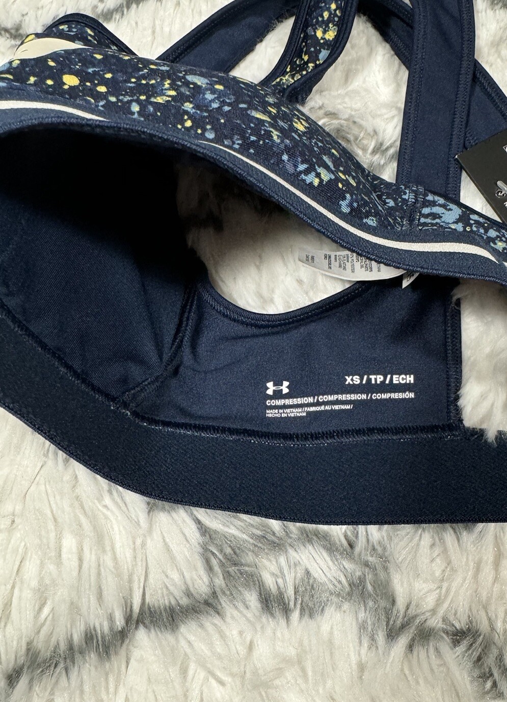 UNDER ARMOUR Project Rock Sports Bra Crossback Women’s XS *NEW* 1371365-408 $50