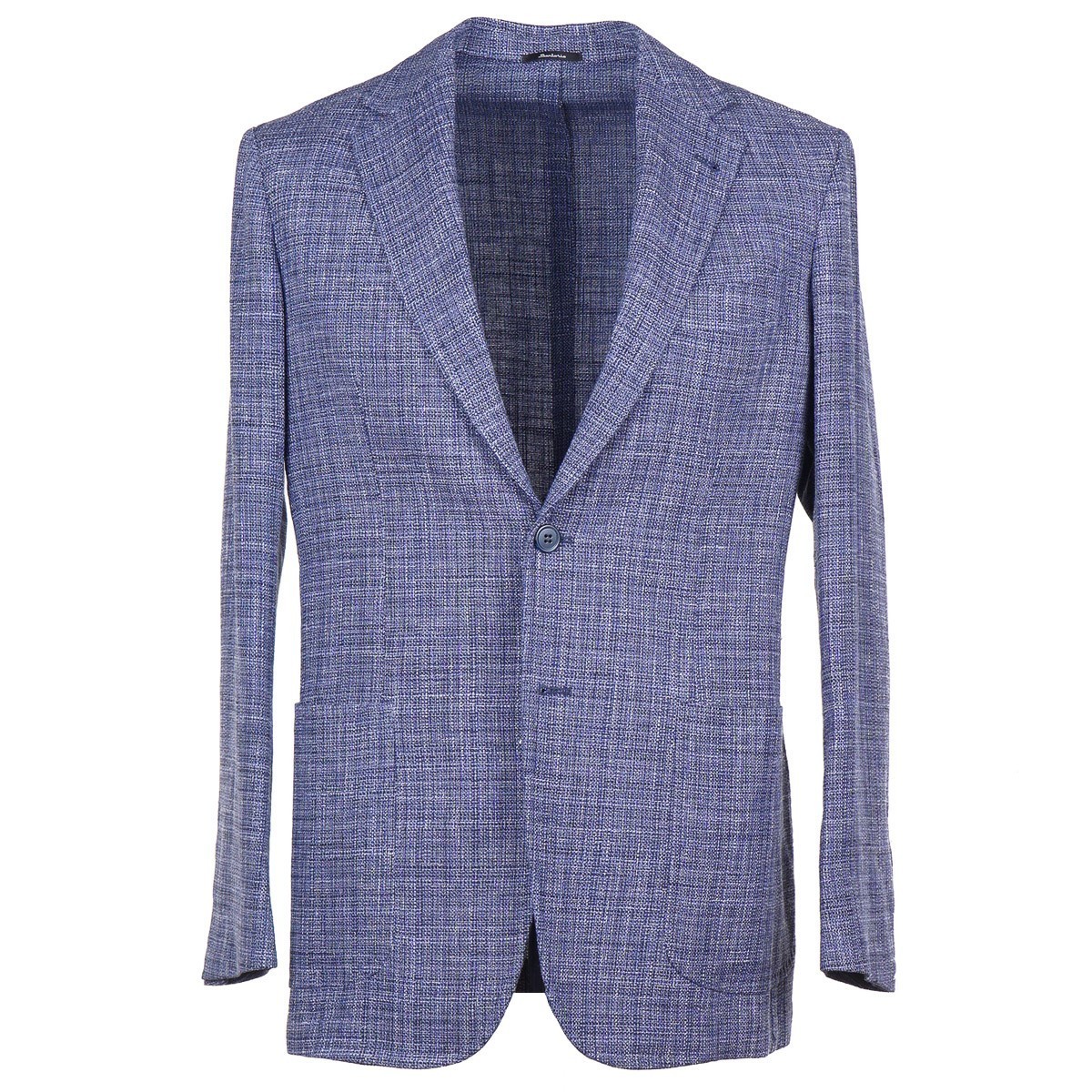 Sartorio by Kiton Navy-Sky Blue Mélange Wool-Blend Sport Coat Slim 48R (Eu 58)