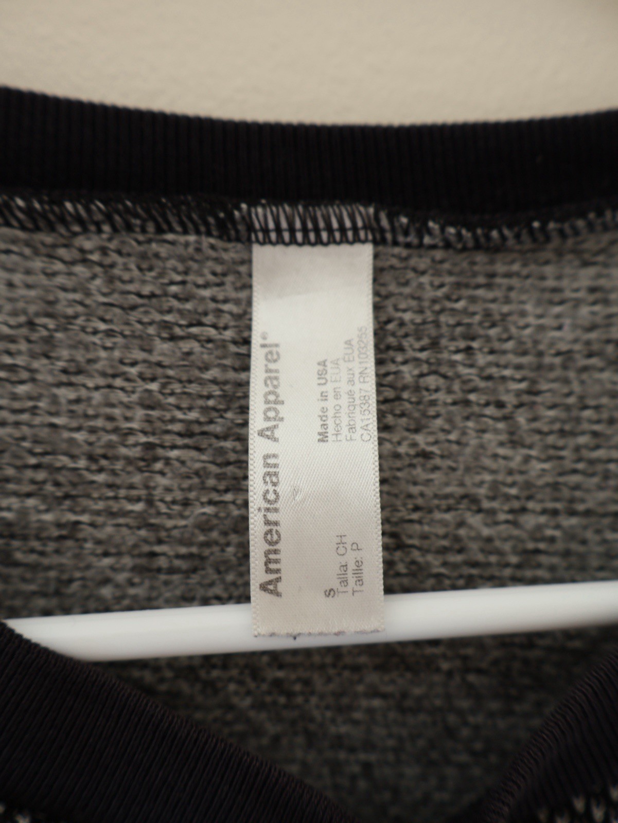 American Apparel Men’s S Grey Crewneck Sweater Knit Sweatshirt Indie Grunge USA
