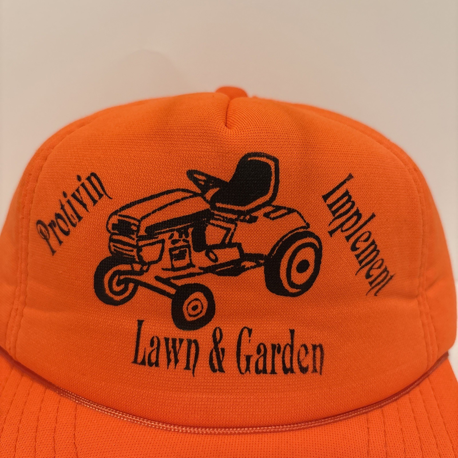 Vintage Lawn & Garden Protivin Implement Neon Orange SnapBack Trucker Hat