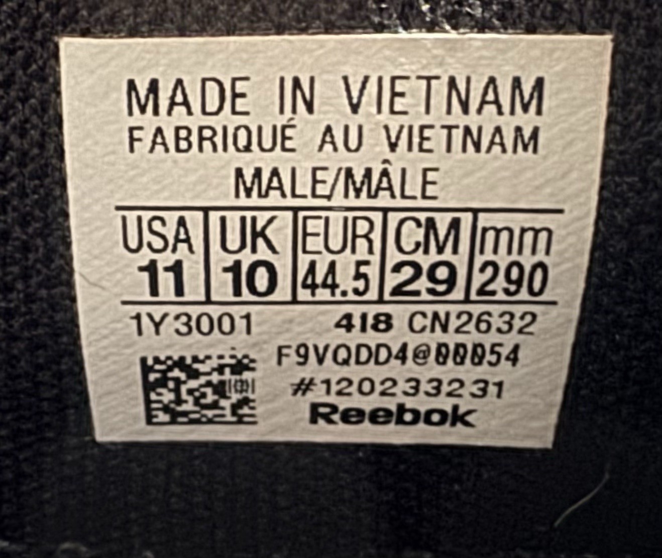 Size 11 – Reebok CrossFit Astoride Strike Black Memory Tech LT Gym Exercise