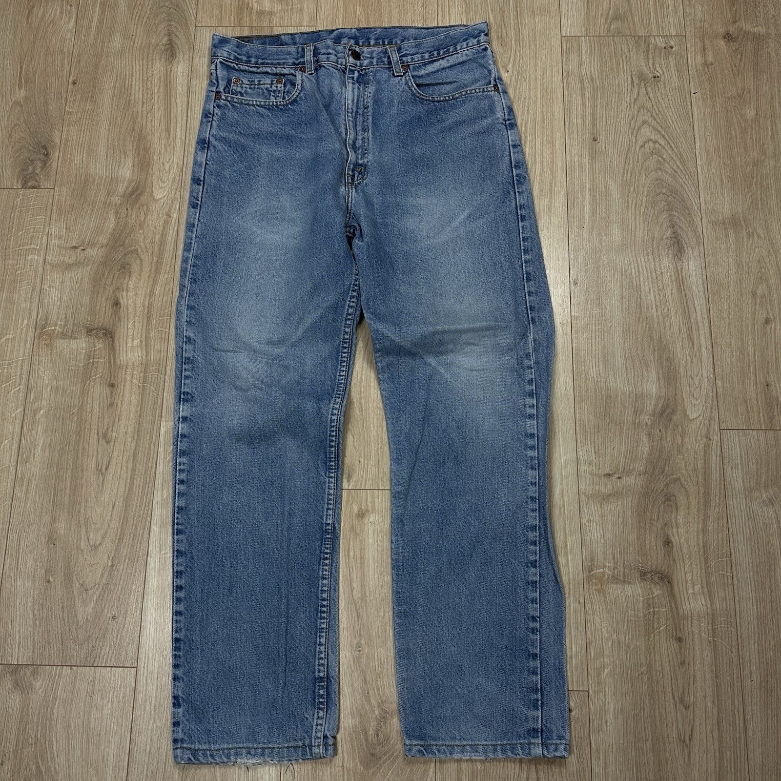 Vintage Levi’s 615 Denim Jeans, Orange Tabs, Lightwash Blue, Mens W36 L31