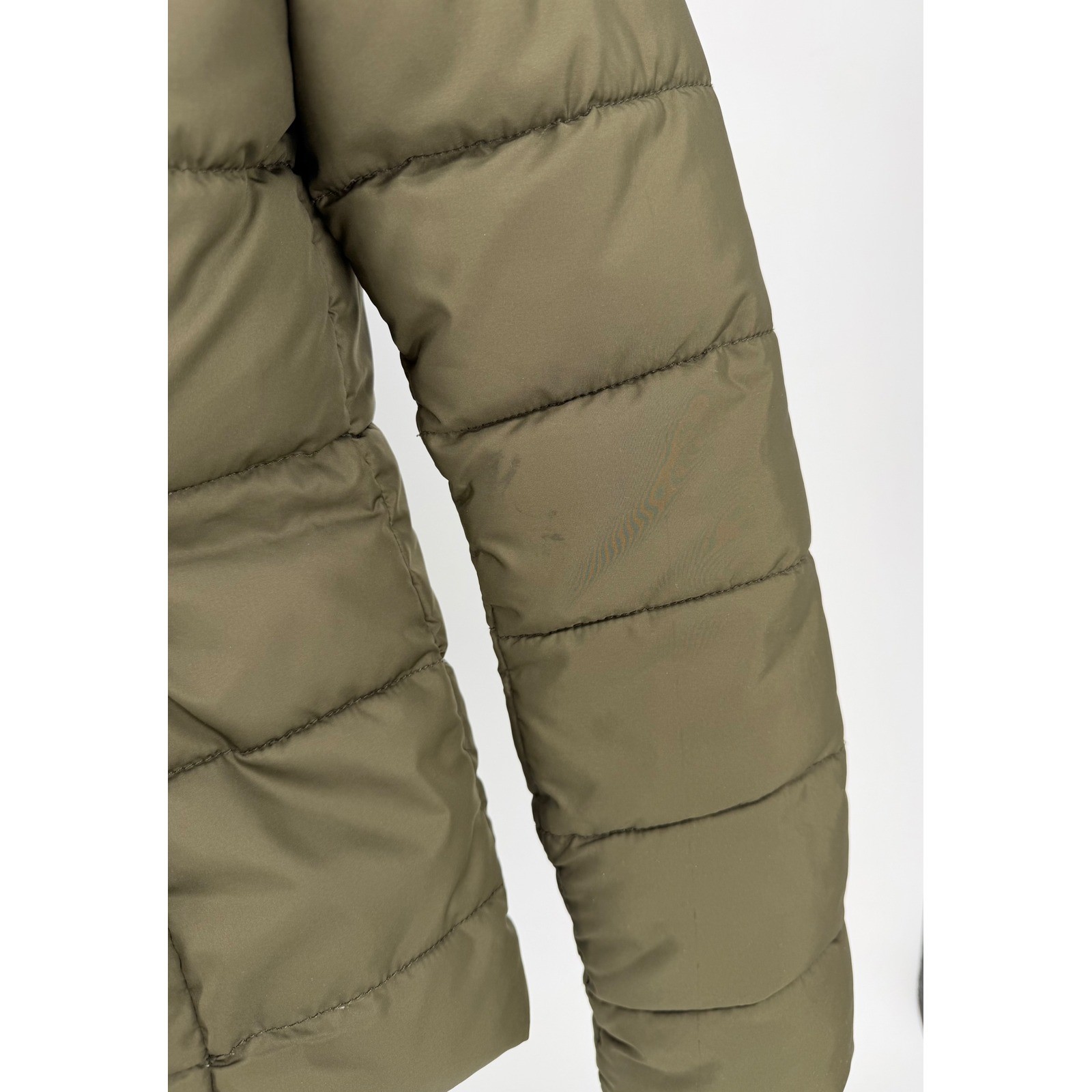 Aeropostale Olive Green Toggle Puffer Jacket Hooded Duffle Coat 8623AF13