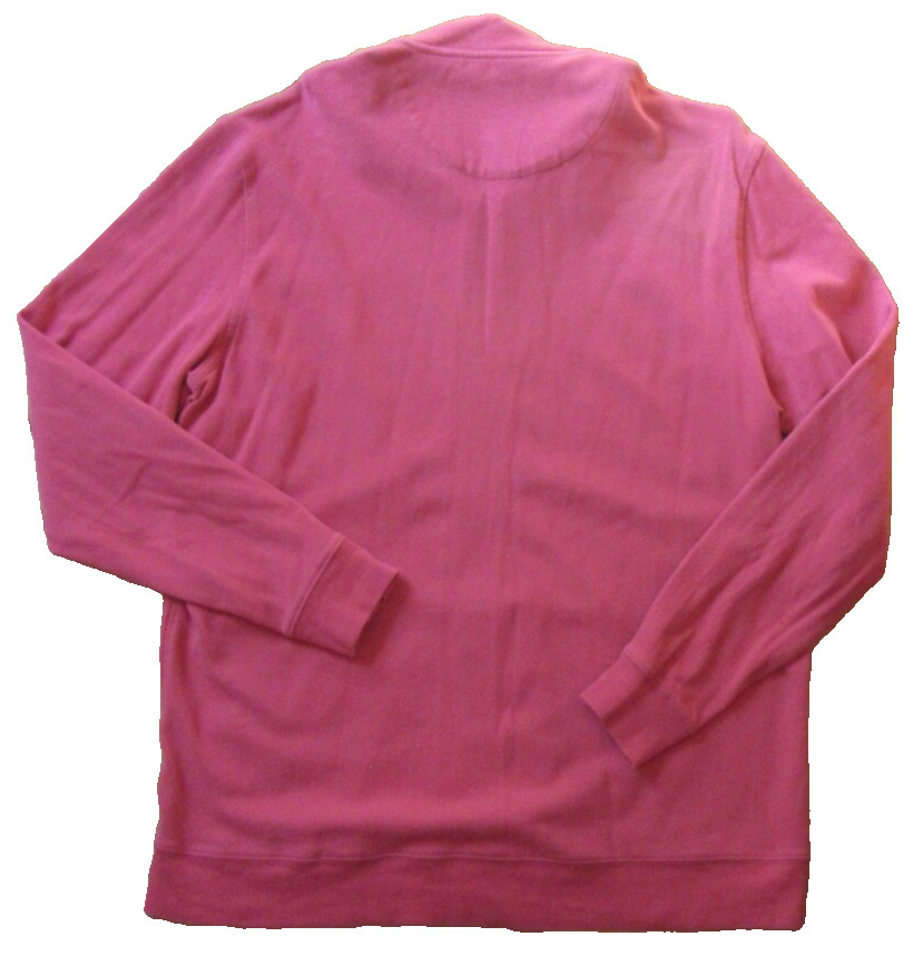 Club Room L Mens Coral Full Zip Collar L/S 2 Front Pockets SweatShirt Great PreO