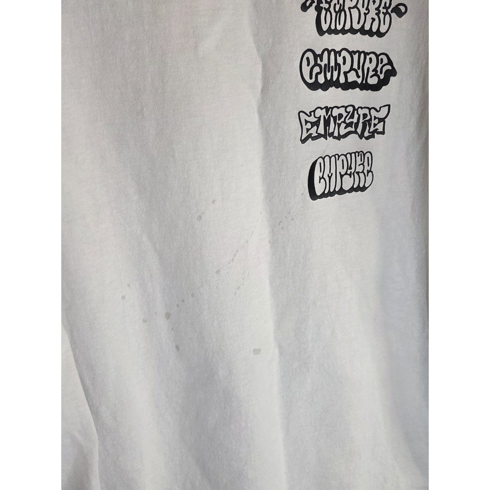 Empyre Men’s White Long Sleeve Graphic T Shirt Size Large Skate Streetwear