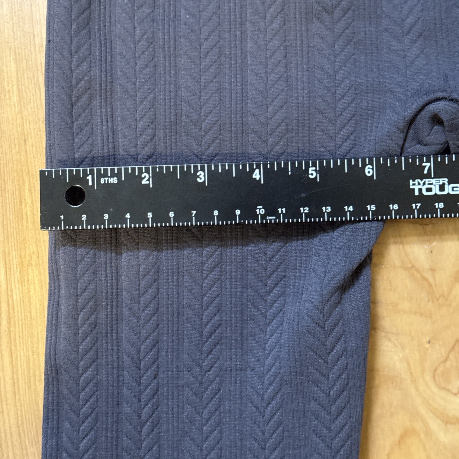 Nautica Womens Ribbed Cable Knit Fleece Lined Leggings S/M Gray EUC