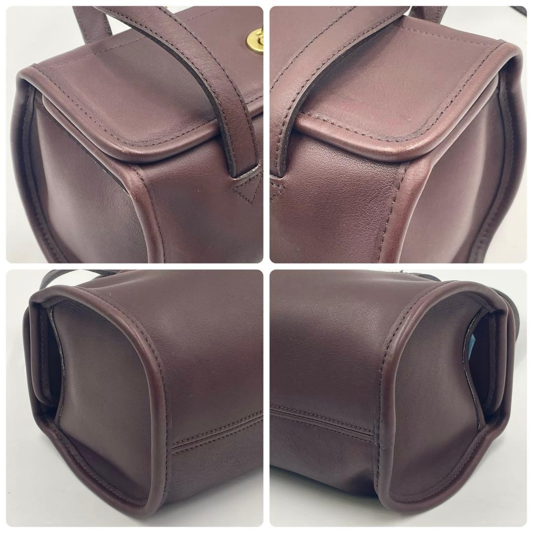 Excellent Condition Old Coach Handbag 2-way Shoulder Bag Turnlock 9045