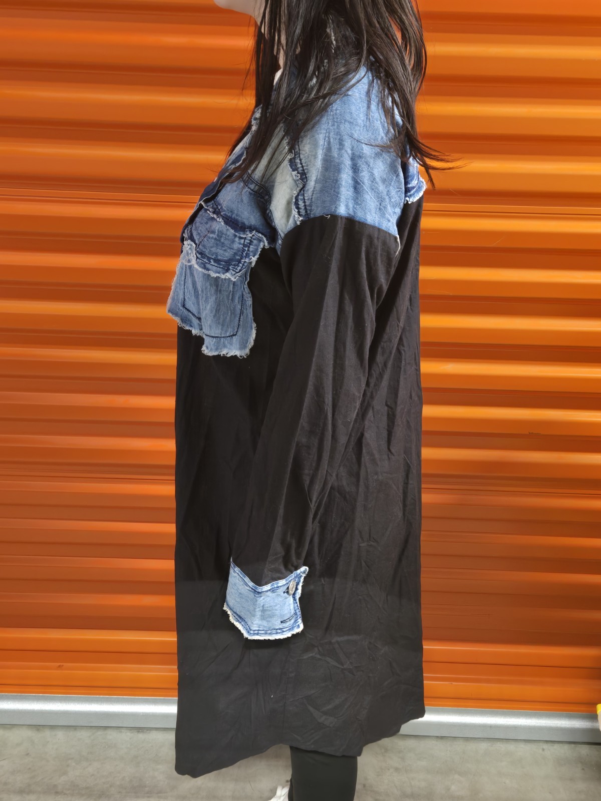 Thrill Jeans Denim Shirt Or Jacket Acid Wash Distressed Size Medium