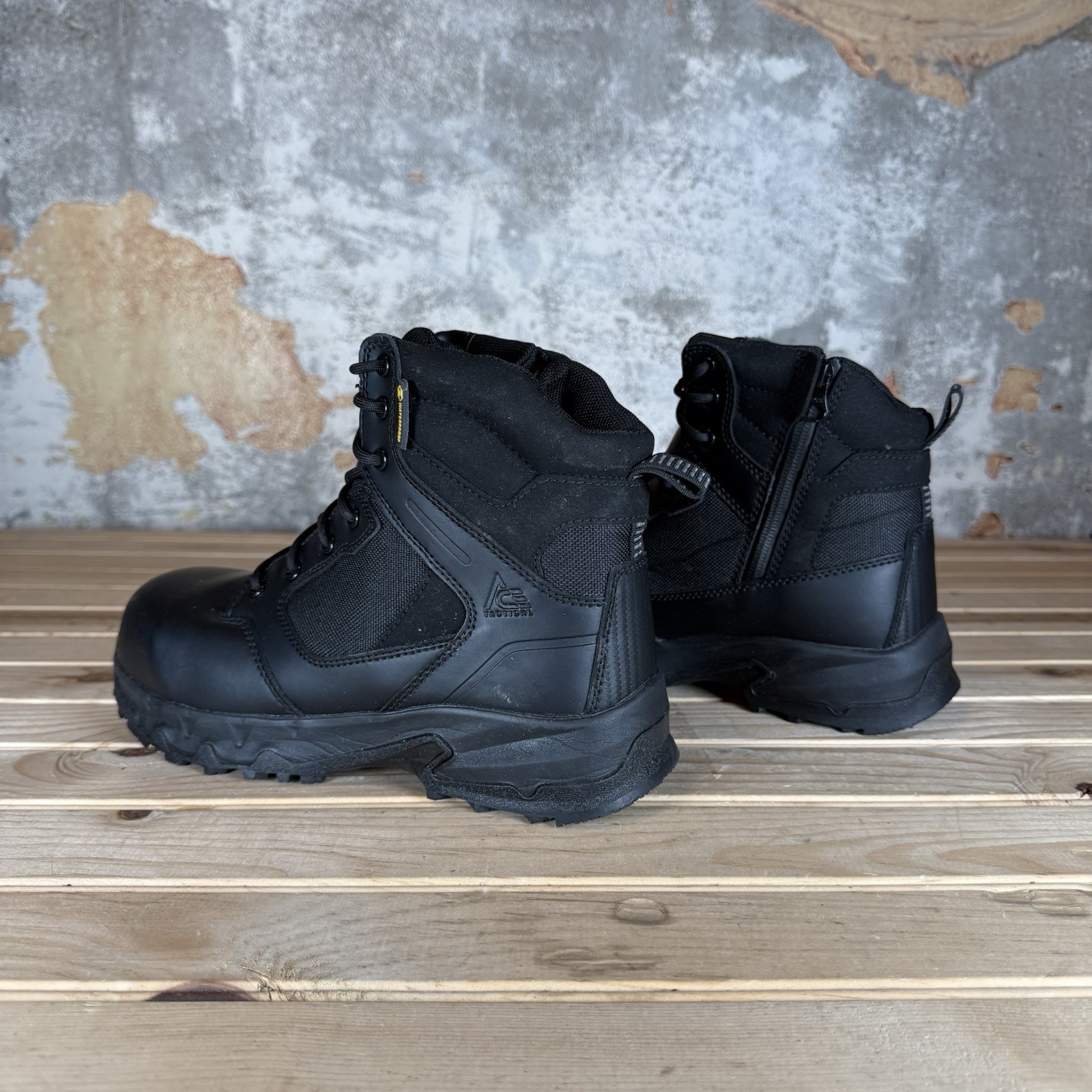 Shoes For Crews Defense Nano Toe 6” Leather EH Boots Size 7M / 8.5W – 72391 EUC