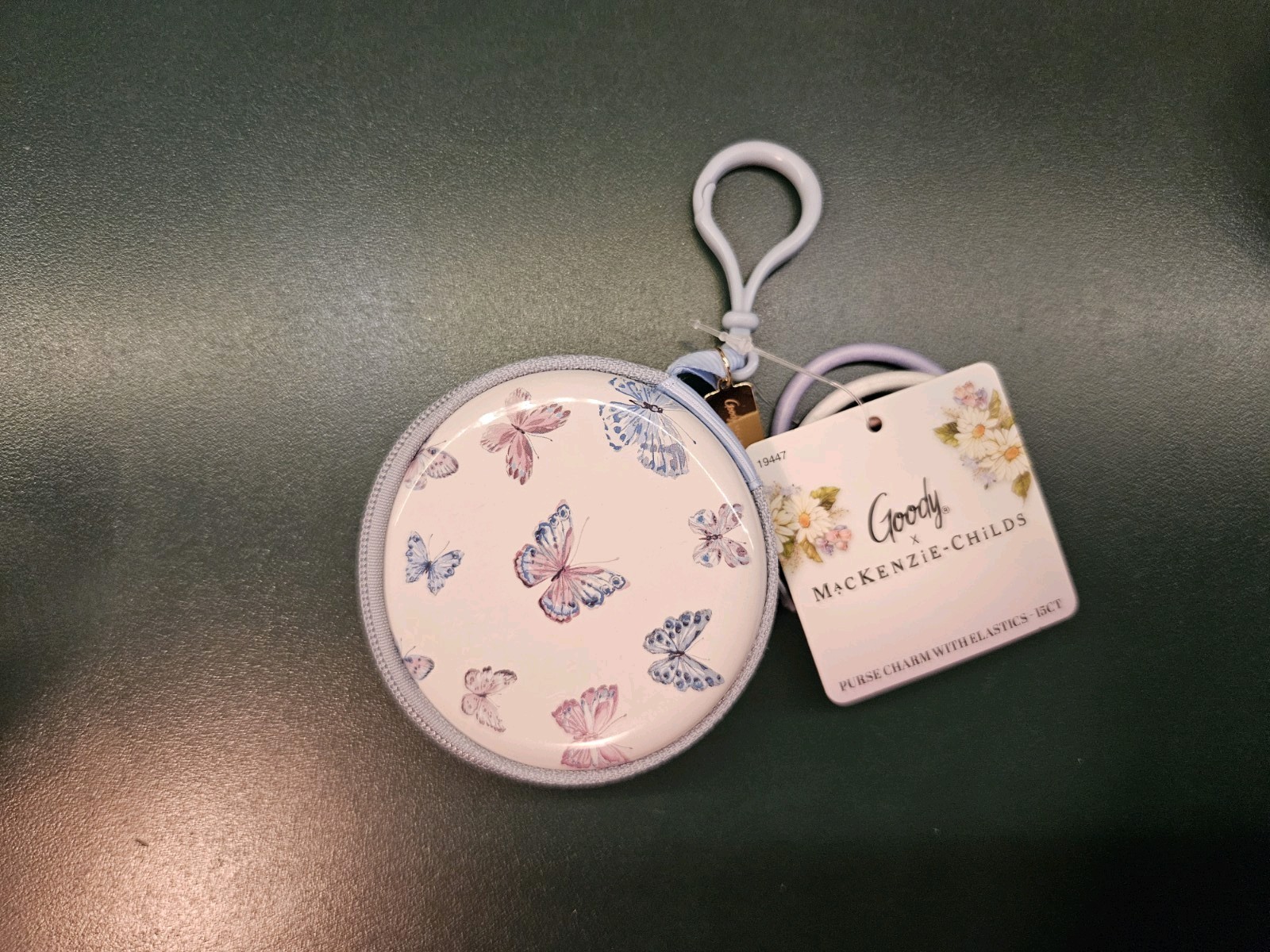 Mackenzie Childs MC x Goody Butterfly Toile Purse Charm Elastic 15 CT New