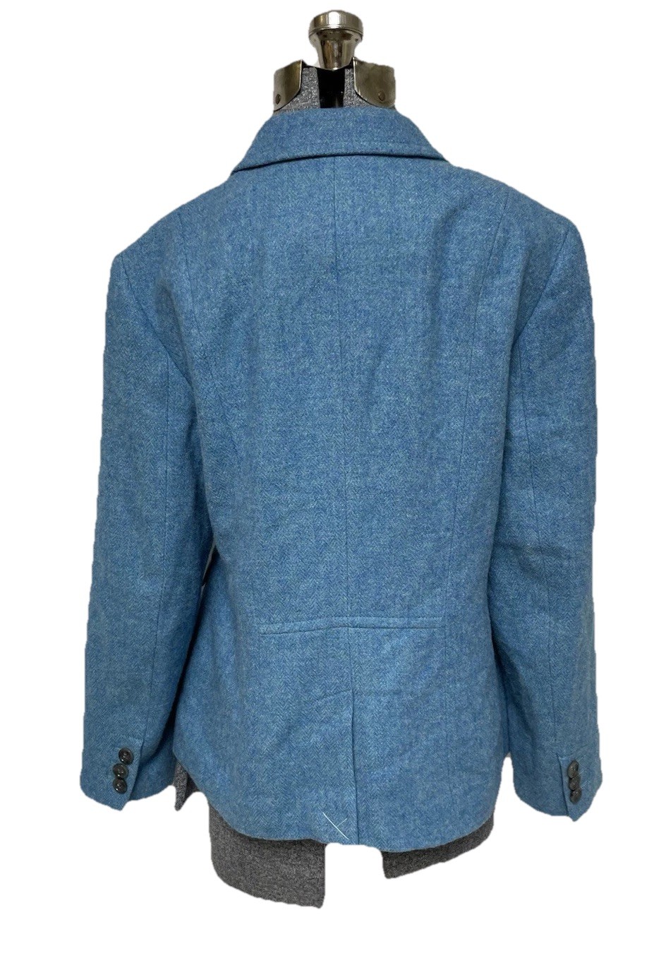 Talbots Turquoise Blazer Size 16P Fits 12P Petite Jacket Wool Blend Pockets Blue
