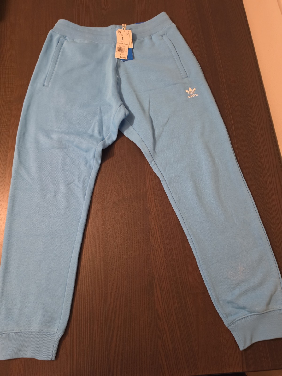 Adidas Essentials Sweatpants Semi Blue Cuffed Size Large