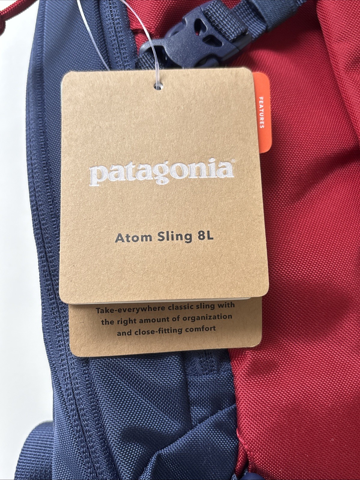 Patagonia Atom 8L Classic Red/ Blue Crossbody Sling Bag Backpack Hiking Travel