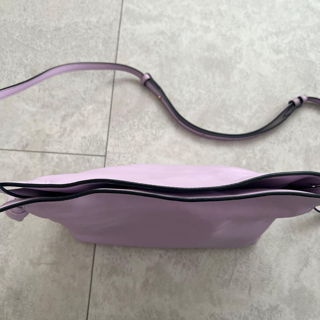 Loewe Mini Flamenco Purple Leather Clutch Shoulder Bag Chic Style