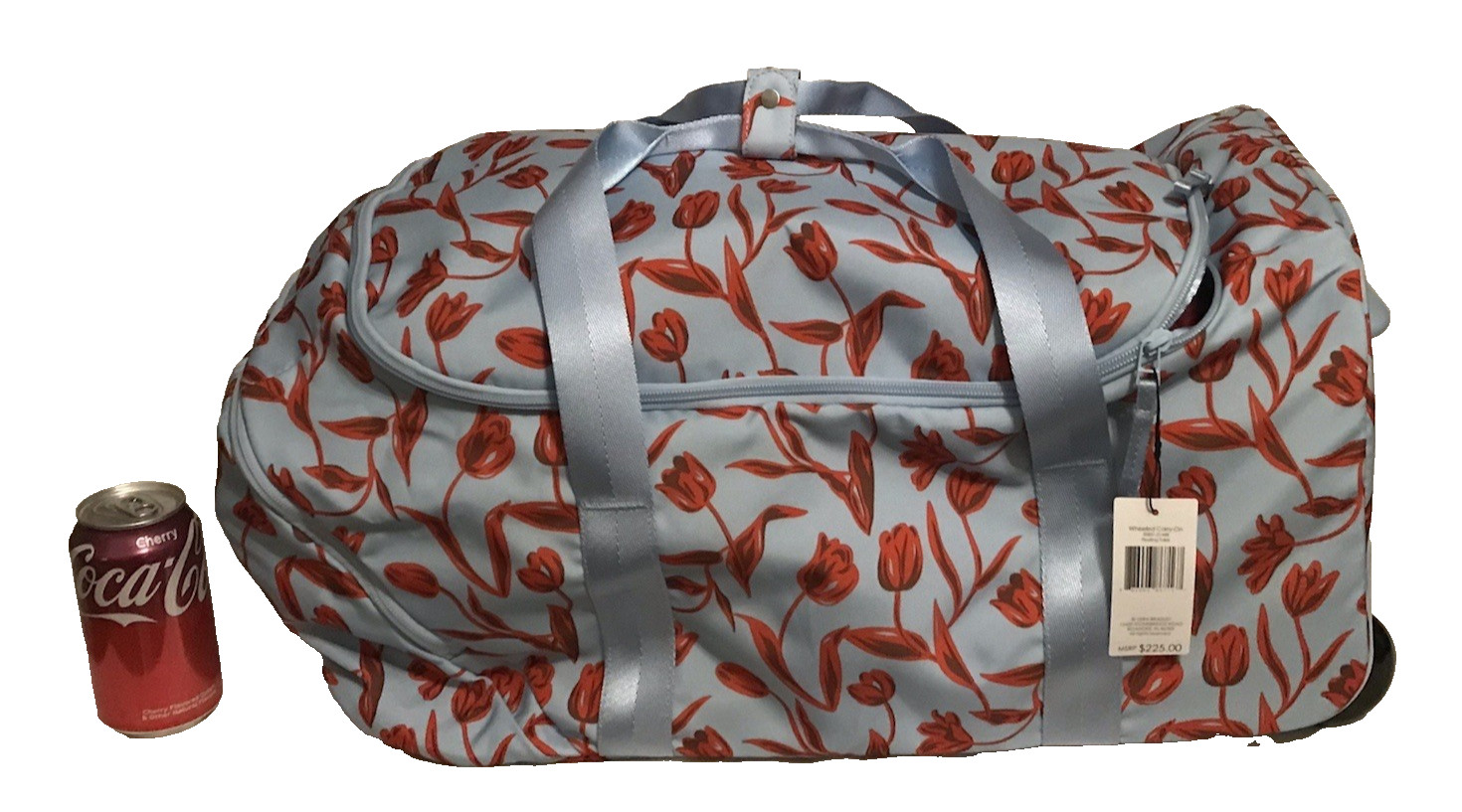 Floating Tulips Vera Bradley WHEELED Carry On Polyester NWT 21w 9.5h 12.75d NWT
