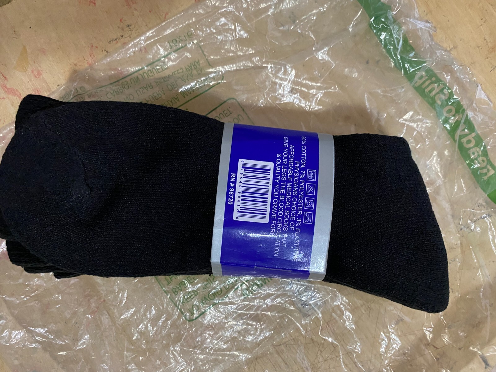 DEBRA WEITZNER Loose Fit Top Black 3-Pk Non Skid Diabetic Socks Size 13-15 New