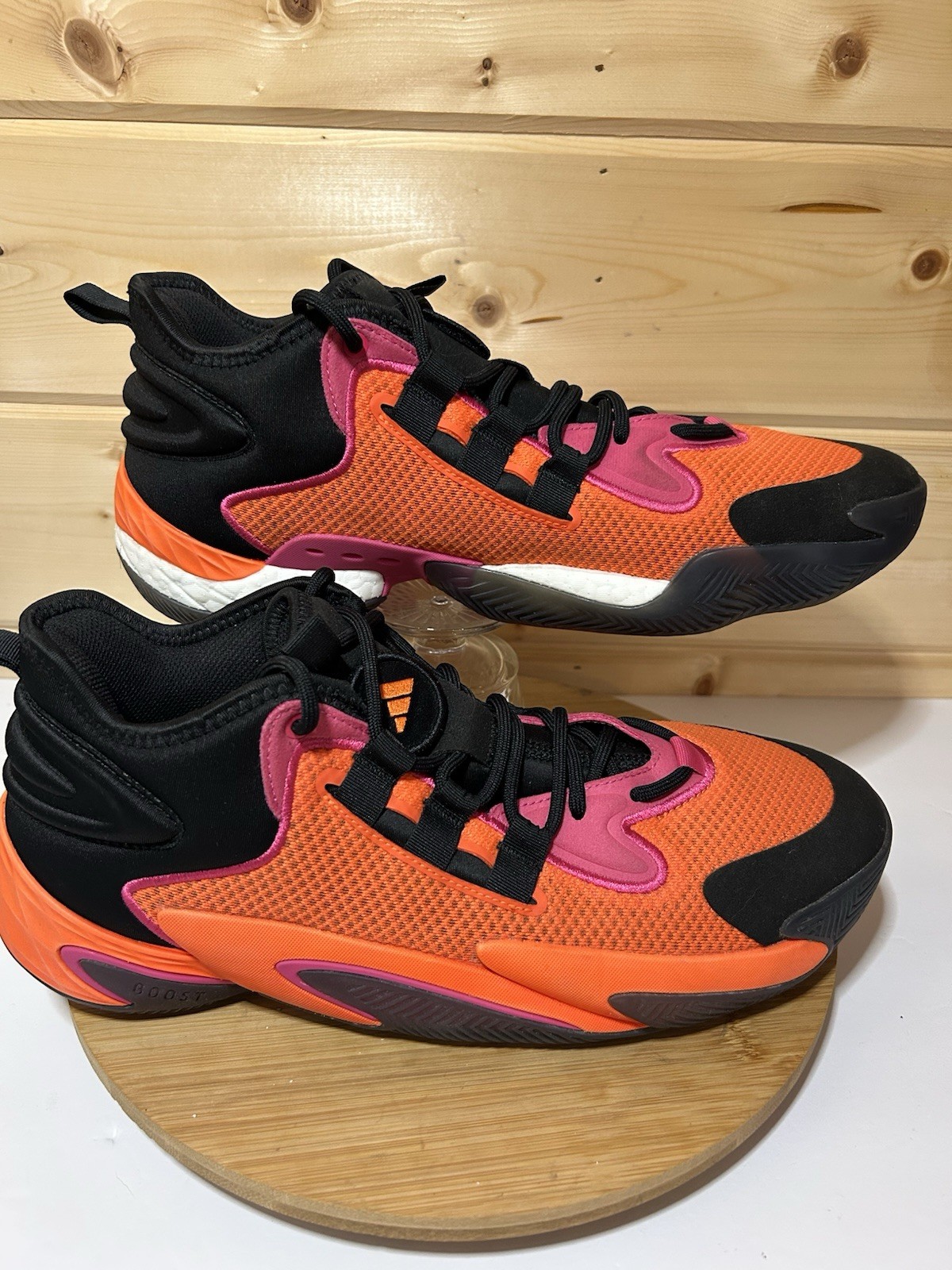 adidas BYW SELECT SHOES Core Black/Impact Orange/Team Real Magenta Men’s Sz 12.5