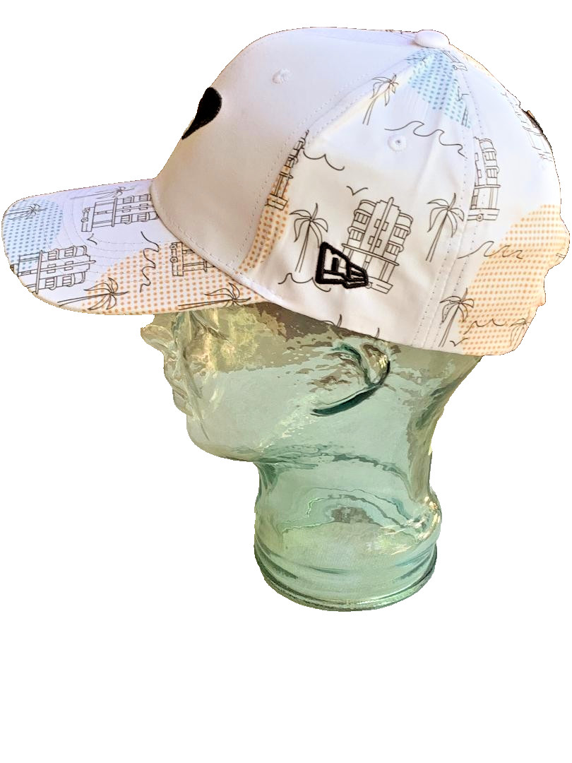 McLaren Racing Formula 1 Team 2024 Miami Race White Cityscape Cap. Replica.