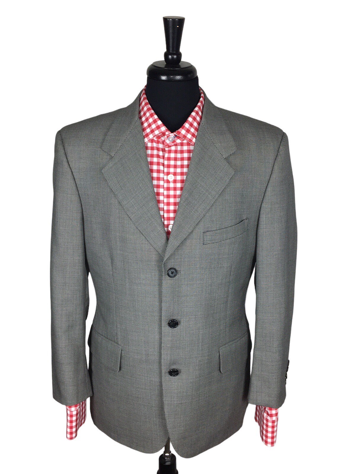 Corporate Image Tom James Mens 42R Wool Birdseye Suit Pleat Pant 34×28.5