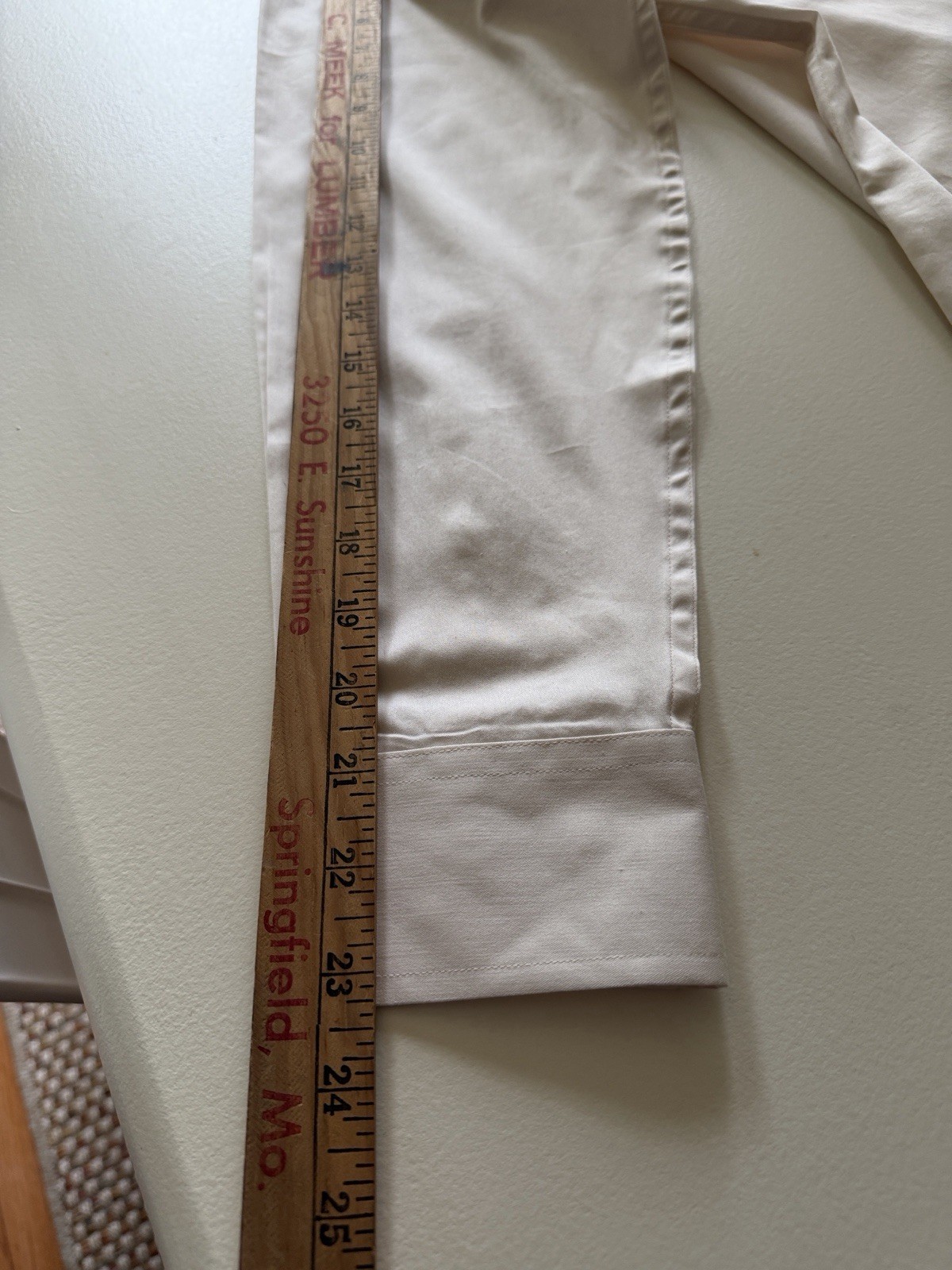 Todd Snyder Cream Silk Spread Collar Dress Shirt Sz 15. NWT