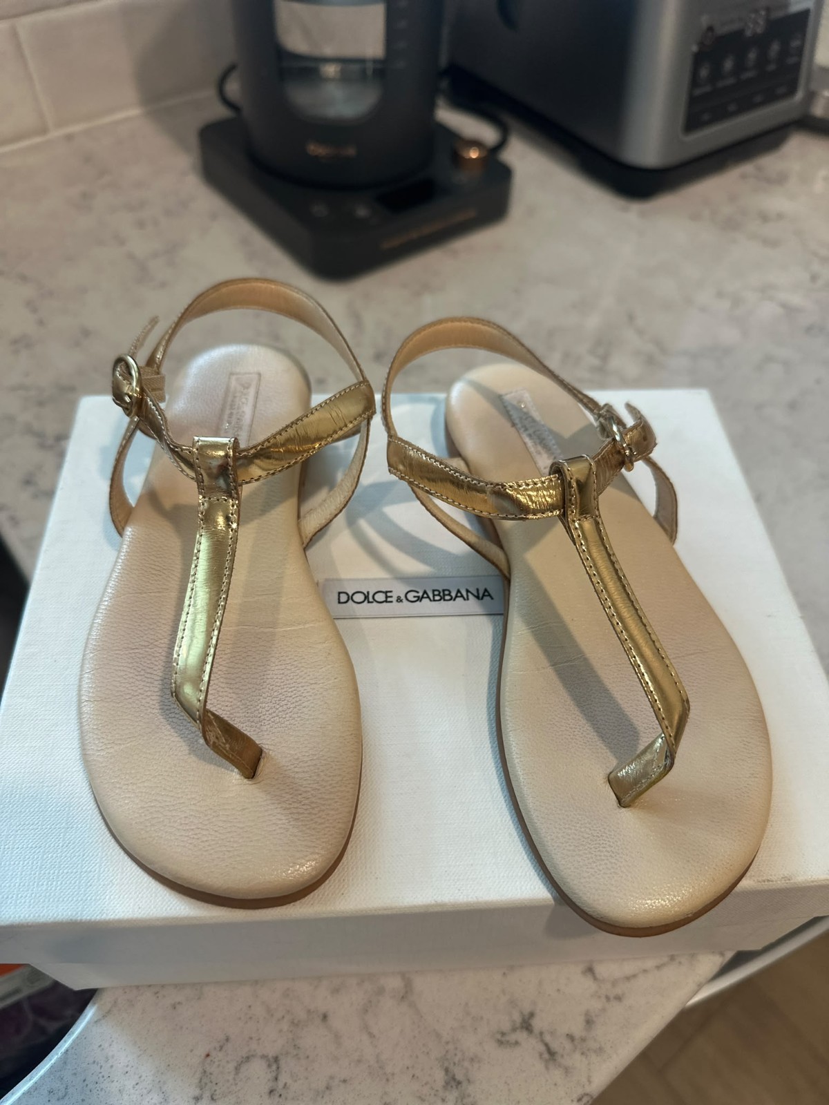 Dolce Gabbana Leather Sandals
