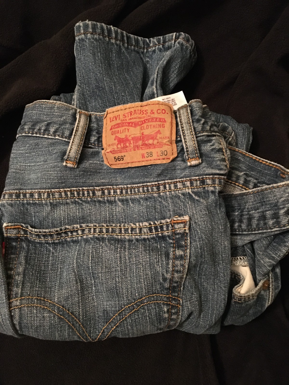 levis men’s 569 loose straight w38xl30 ex cond non stretch