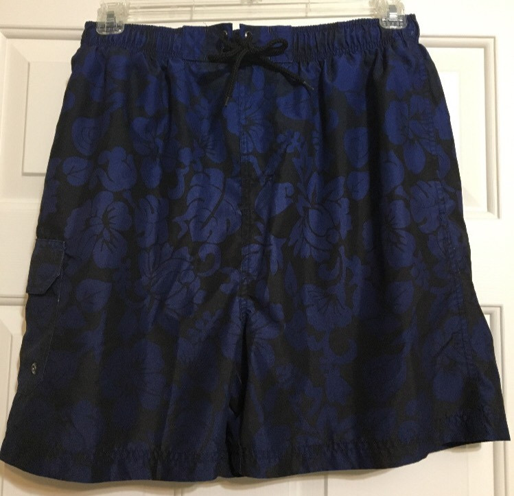 Sand N Sun size M 32-34 navy blue black swimsuit shorts mens