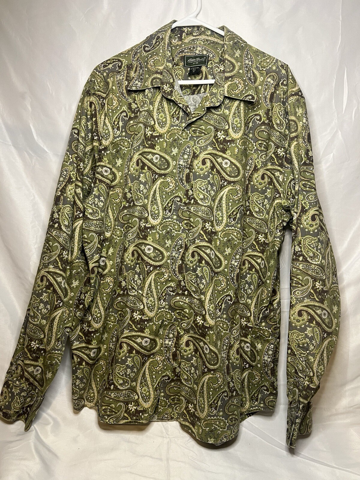 Vintage Eddie Bauer Green Tag Men’s XL Tall Western Shirt 100% Baumwolle Cotton