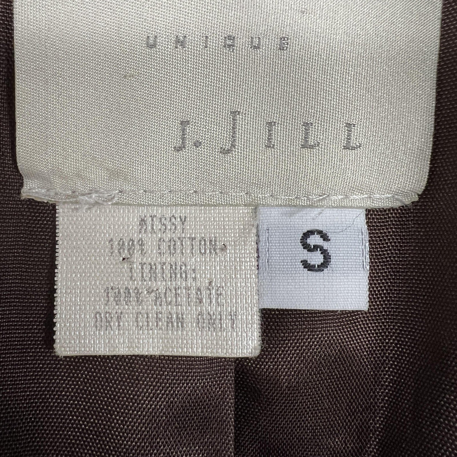 Vintage J Jill Coat Womens S Brown Velvet Toggle Lined Duster Missy Whimsigoth