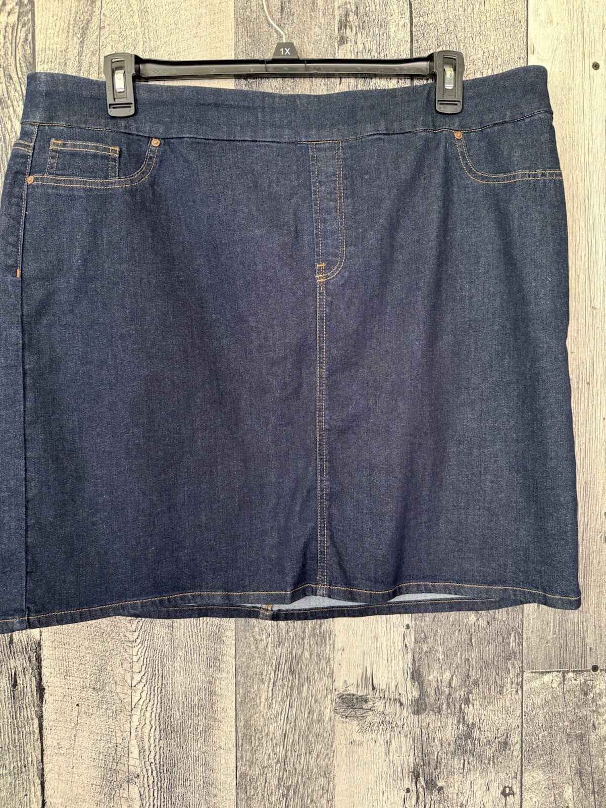 NWT Chico’s Blue Pull On Denim Skort Chico’s 3.5 US 18