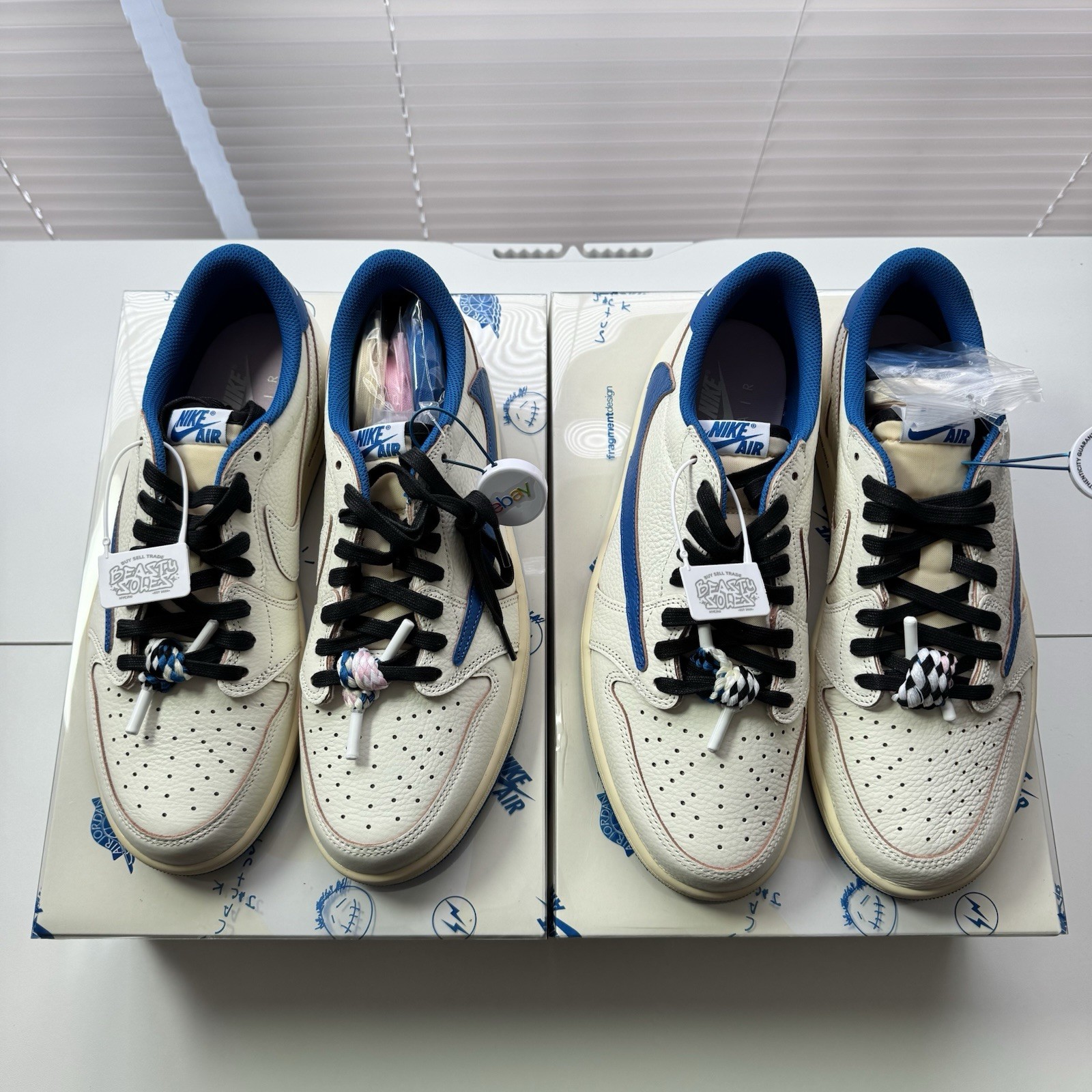 Jordan 1 Retro Low OG SP Fragment x Travis Scott Sail Military Blue Deadstock