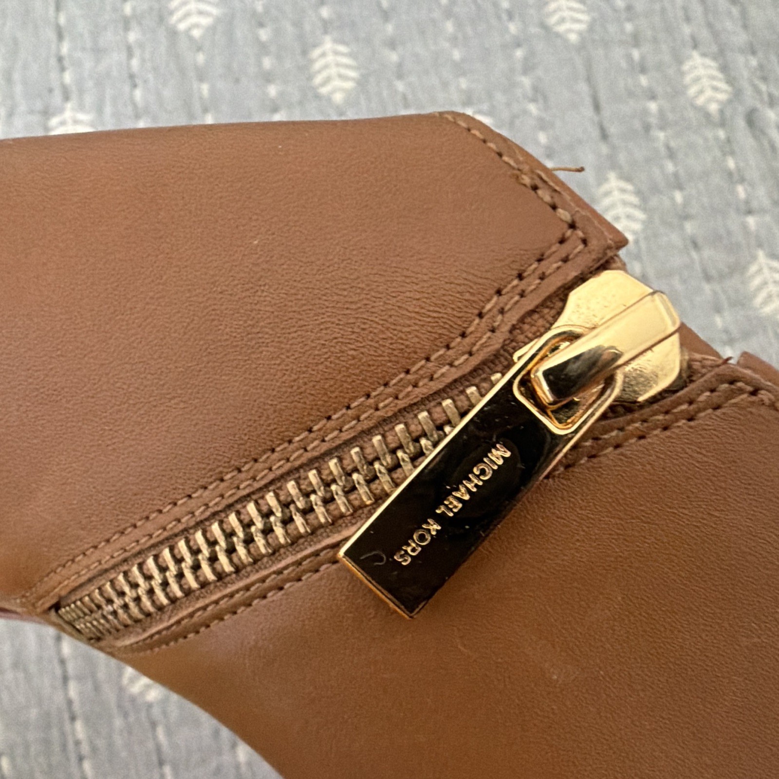 Michael Kors Brown Leather Open Toe Zip Stiletto Pumps Women’s US 7 EUC